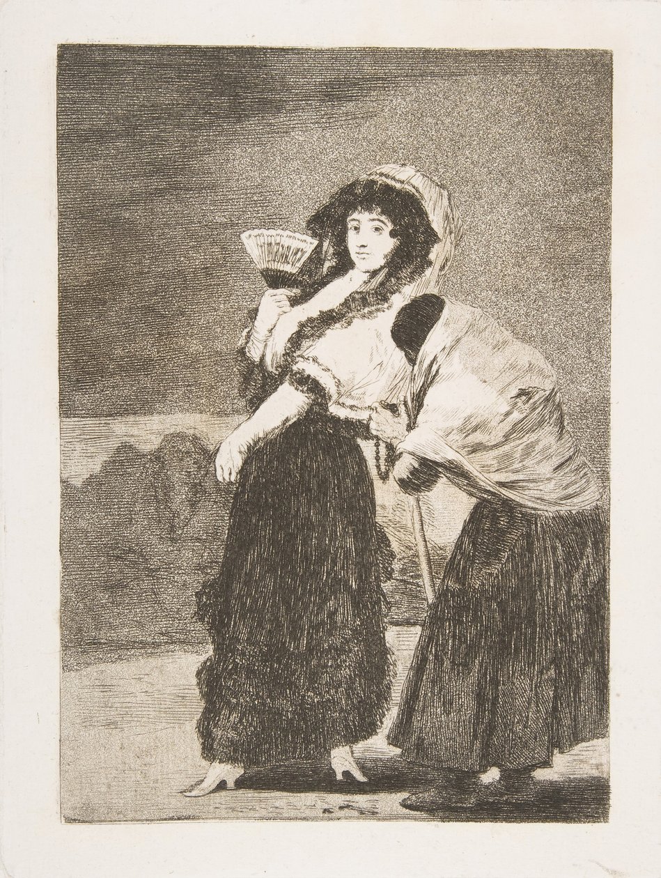 Placa 16 de Los Caprichos: Por el amor de Dios: y era su madre Dios la perdone..., 1797-98 de Francisco de Goya