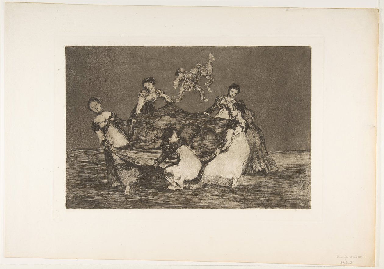 Plato 1 de los Disparates: Locura femenina de Francisco de Goya