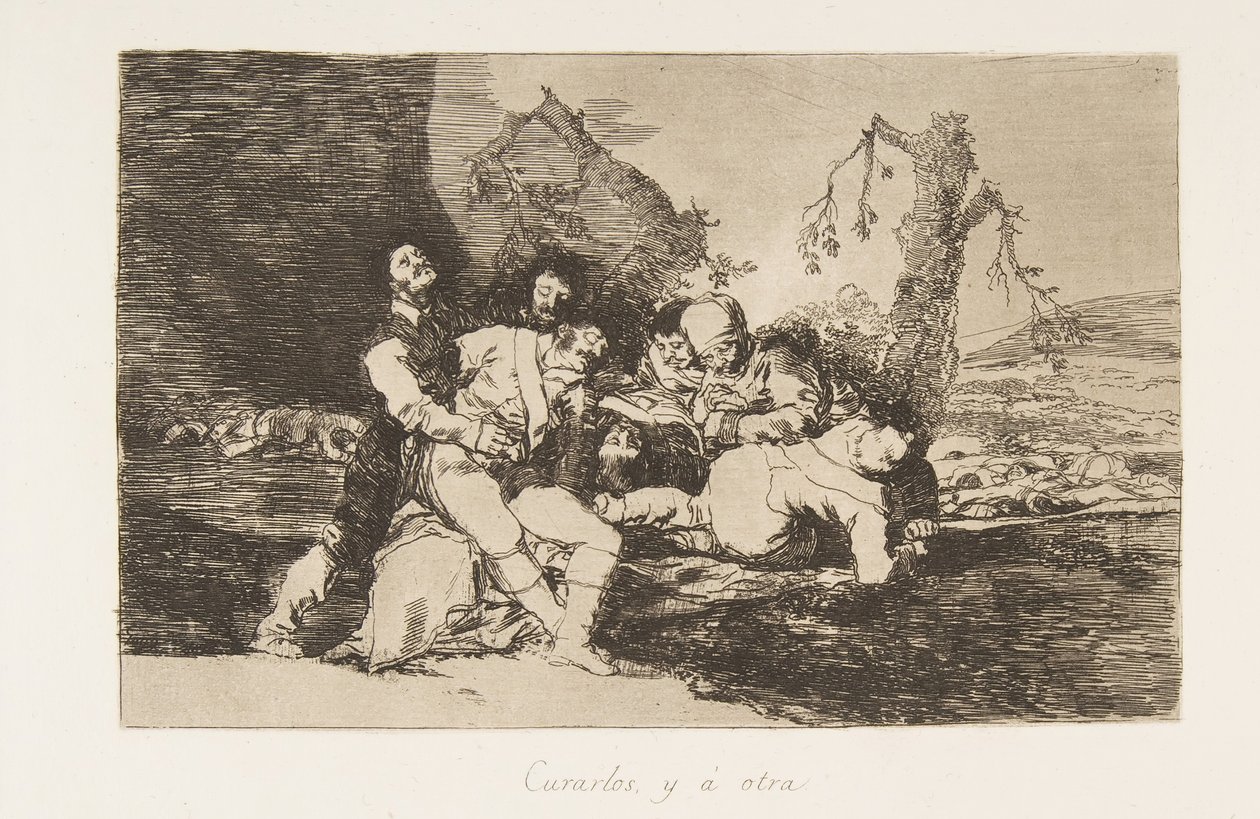Placa 20 de Los desastres de la guerra: Agárrate de Francisco de Goya