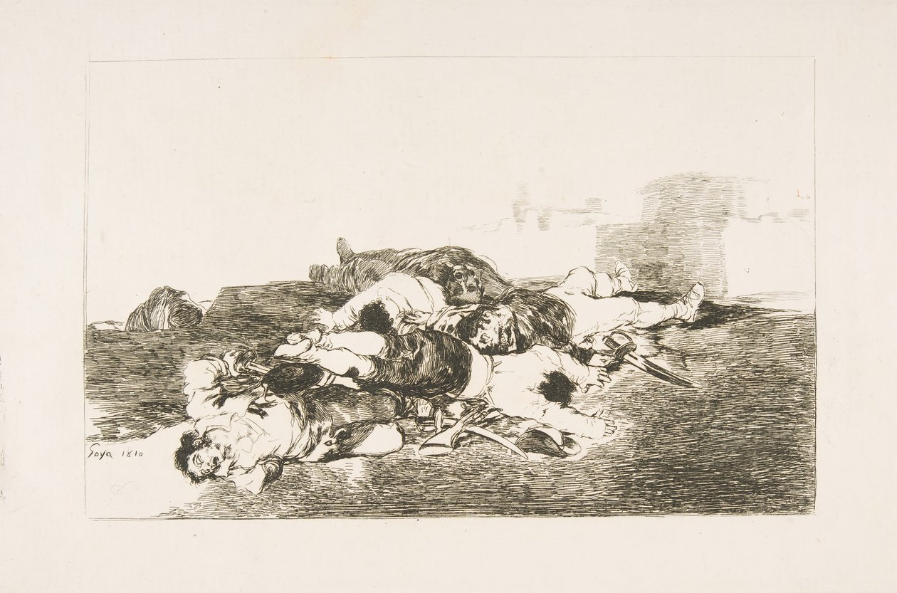 Placa 22 de Los Desastres de la Guerra: Aún peor. Tanto y... de Francisco de Goya