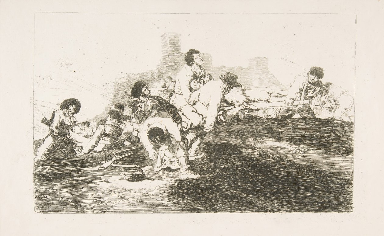 Lámina 24 de Los Desastres de la Guerra: Todavía pueden ser útiles de Francisco de Goya