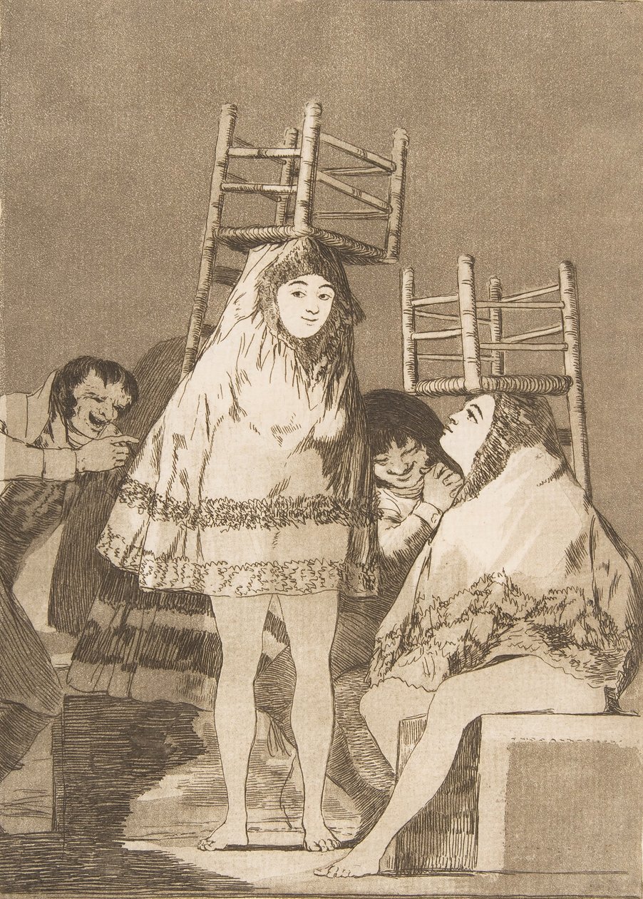 Placa 26 de Los Caprichos: Ya tienen asiento, 1799 de Francisco de Goya