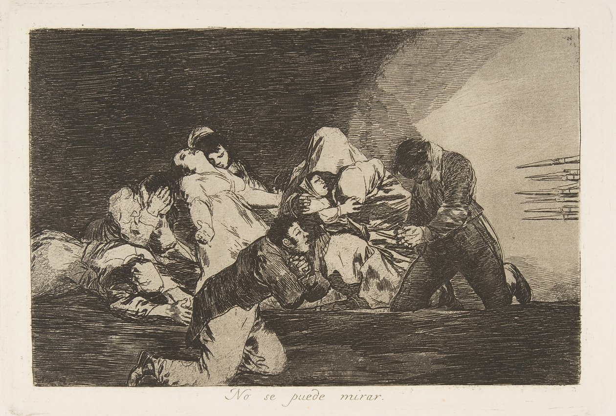 Placa 26 de Los Desastres de la Guerra: Uno..., 1810-20, publicada 1863 de Francisco de Goya