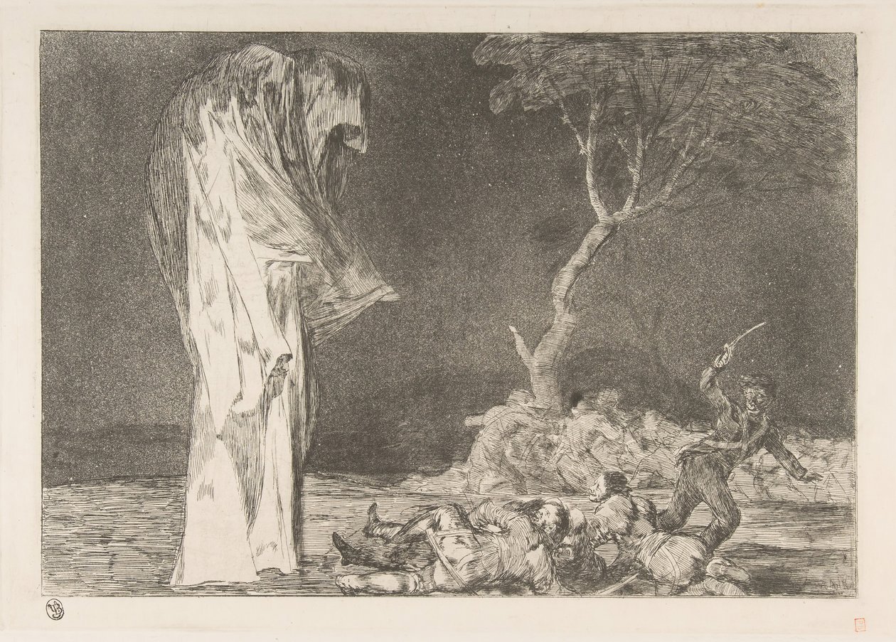 Lámina 2 de los Disparates: La locura del miedo, ca. 1816-23 publicado ca. 1848 de Francisco de Goya