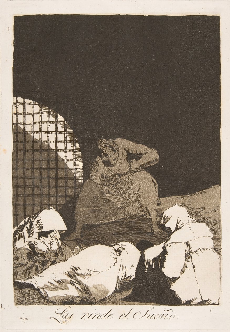 Placa 34 de Los Caprichos: El sueño los rinde, 1799 de Francisco de Goya