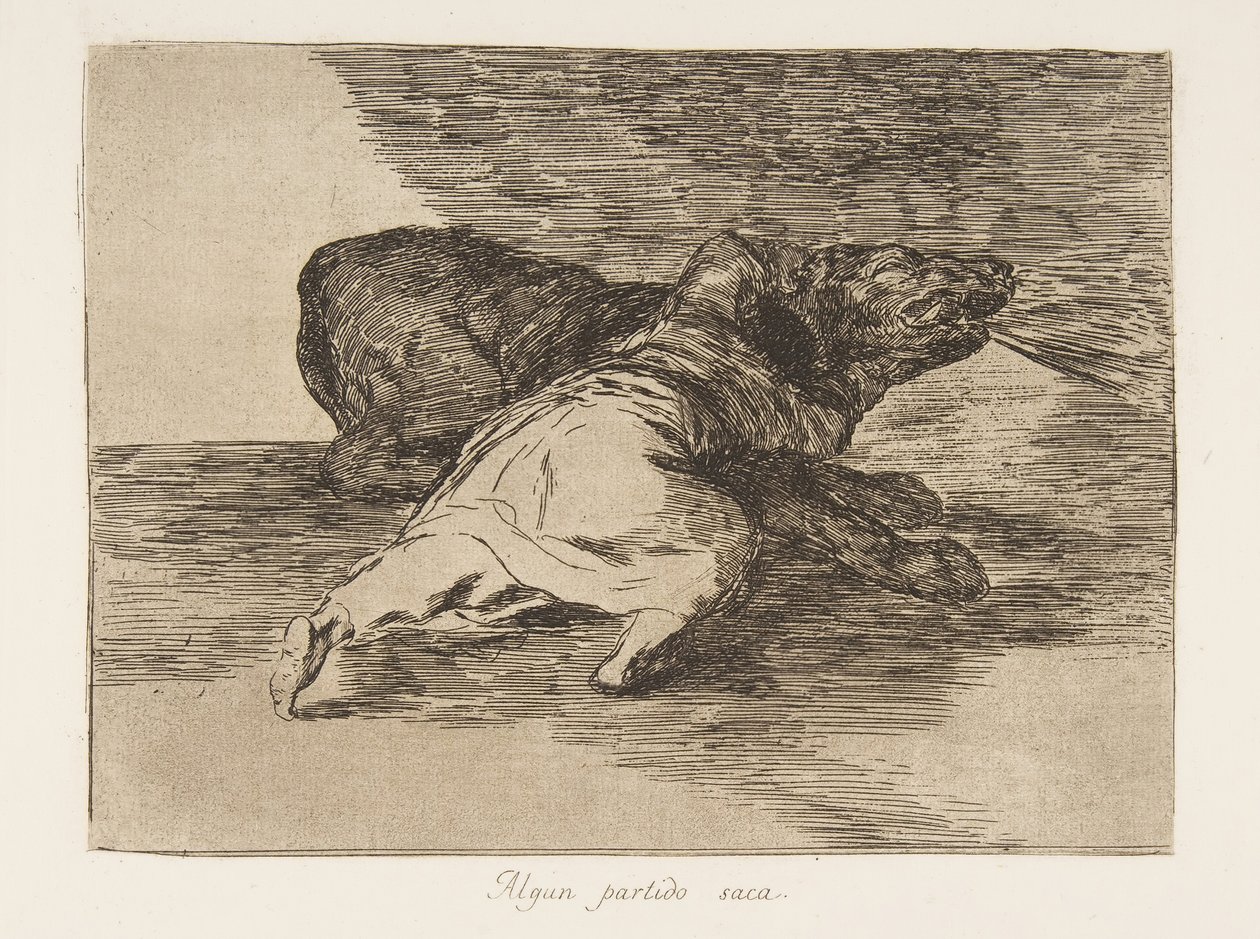 Placa 40 de Los desastres de la guerra: Él ge... de Francisco de Goya
