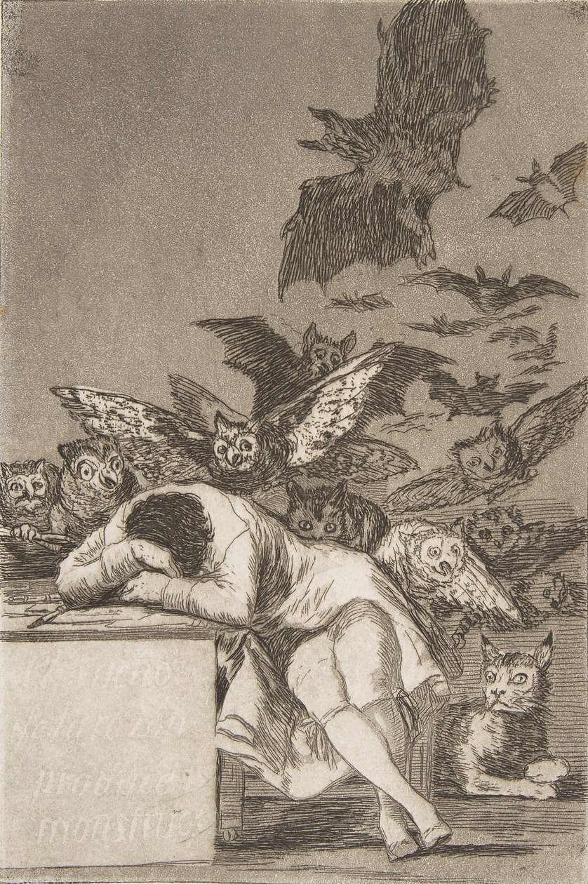 El sueño de la razón produce monstruos (detalle) de Francisco de Goya