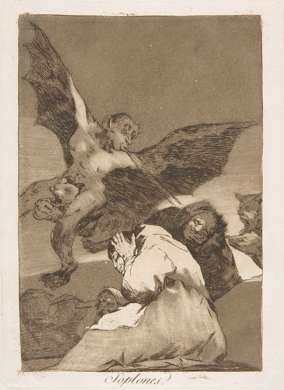Placa 48 de Los Caprichos: Soplones de Francisco de Goya