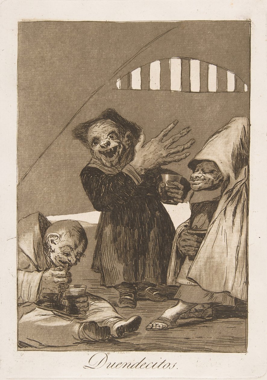 Placa 49 de Los Caprichos: Duendecitos de Francisco de Goya