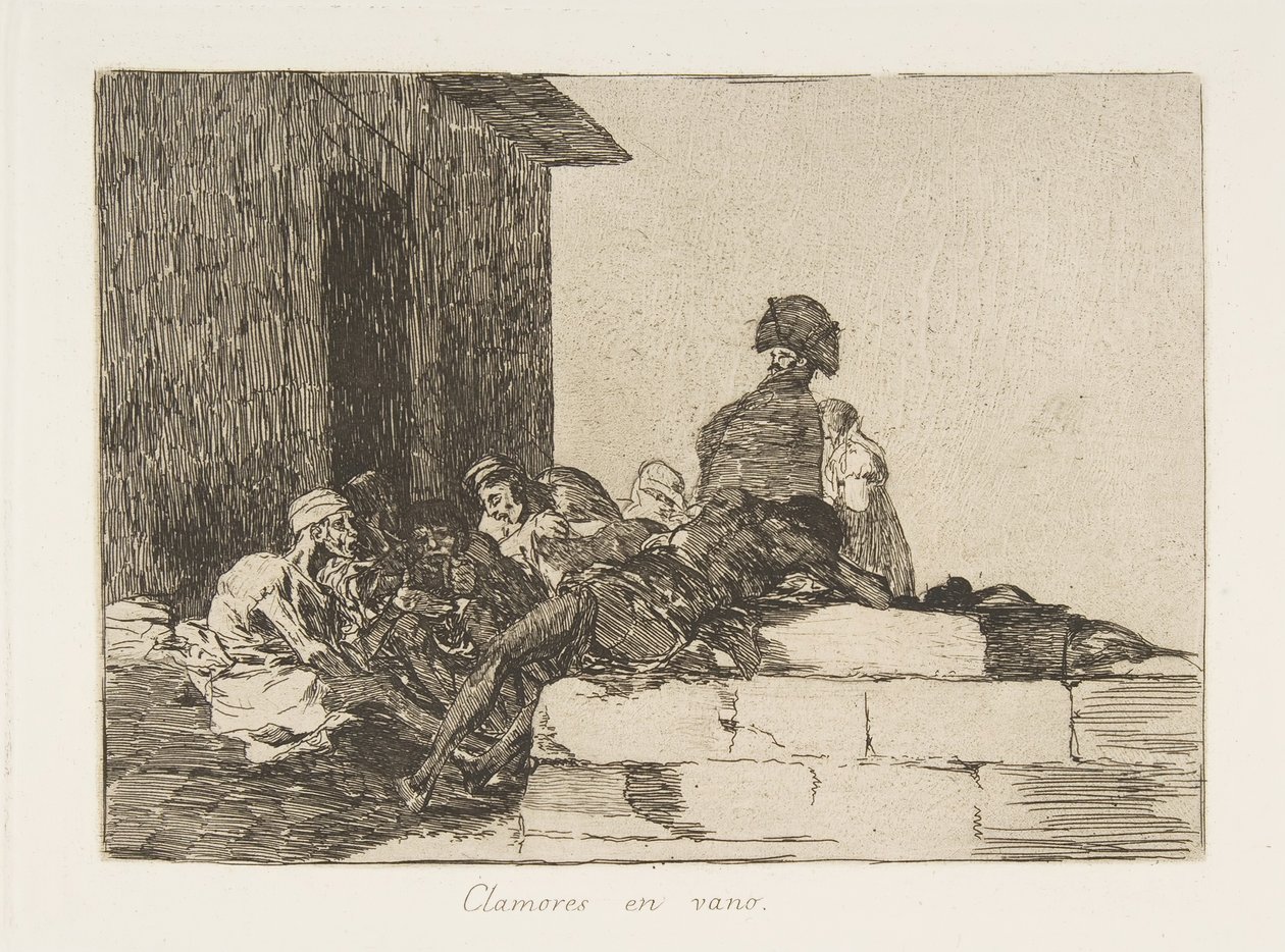 Placa 54 de Los Desastres de la Guerra: Ap..., 1811-12 publicado 1863 de Francisco de Goya