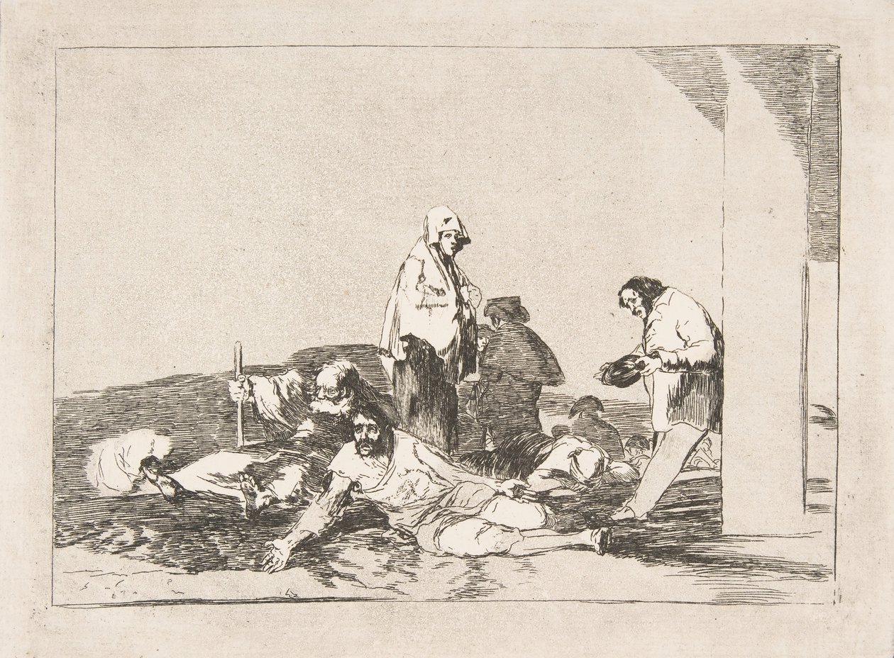 Placa 58 de Los Desastres de la Guerra: No sirve de nada llorar..., 1811-12 de Francisco de Goya