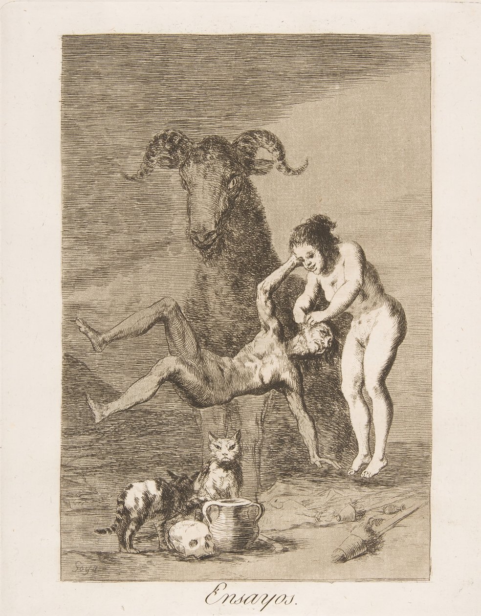 Placa 60 de Los Caprichos: Ensayos de Francisco de Goya