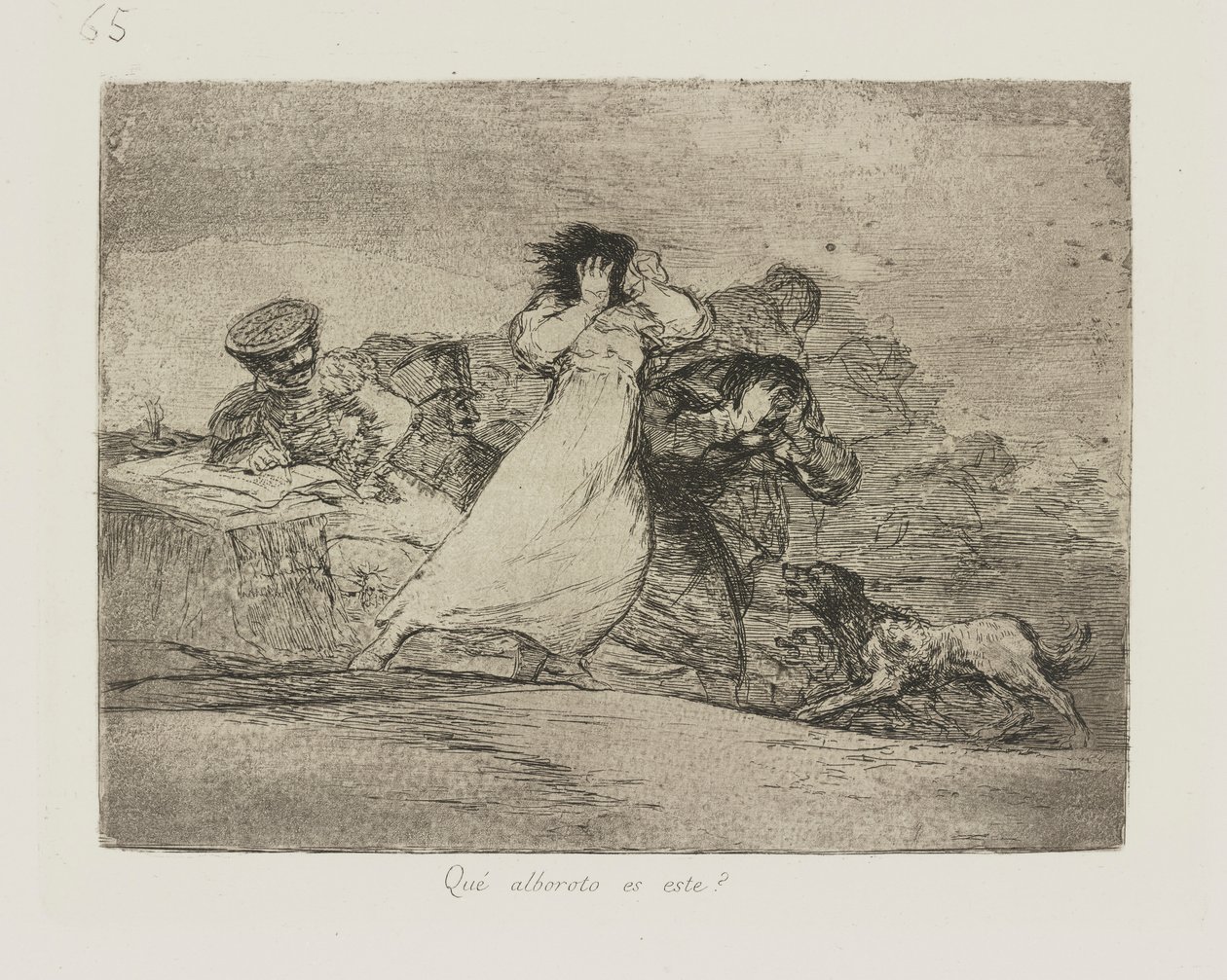 Que? alboroto es este? (What Is This Hubbub?), pl. 65 from the series Los desastres de la guerra (The Disasters of War) de Francisco de Goya