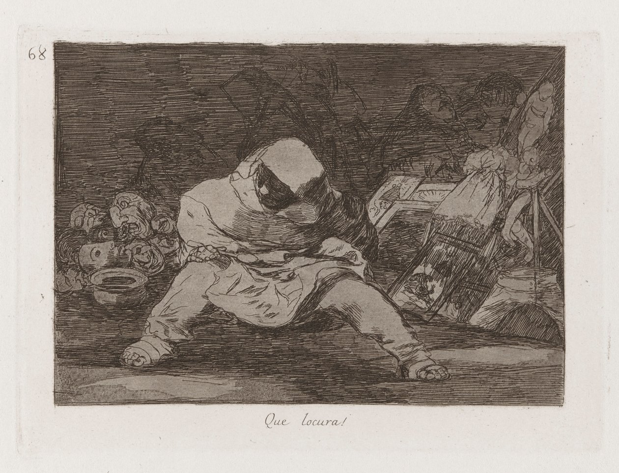 Que locura! (What Madness!), Plate 68 from Los desastres de la guerra (The Disasters of War) de Francisco de Goya