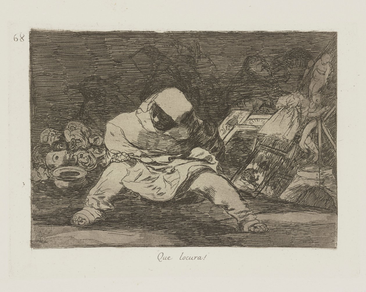 Que locura! (What Madness!), pl. 68 from the series Los desastres de la guerra (The Disasters of War) de Francisco de Goya