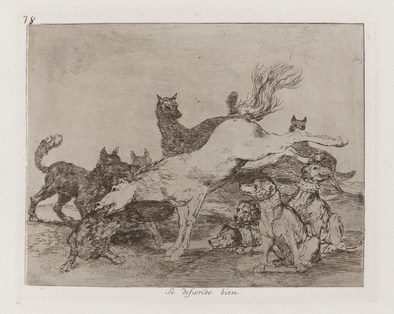 Se defiende bien (He Defends Himself Well), Plate 78 from Los desastres de la guerra (The Disasters of War) de Francisco de Goya