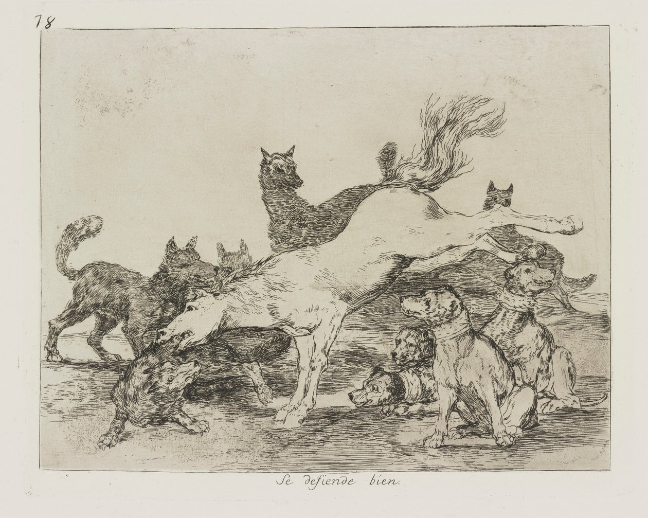 Se defiende bien. (He Defends Himself Well.), pl. 78 from the series Los desastres de la guerra (The Disasters of War) de Francisco de Goya