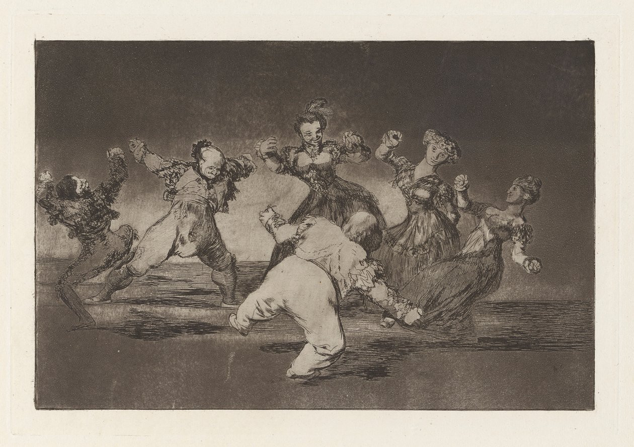 Si Marina bayl?, tome lo que hall? (Si Marion Baila, Tiene Que Asumir Las Consecuencias), de la serie Los disparates (Los proverbios) de Francisco de Goya