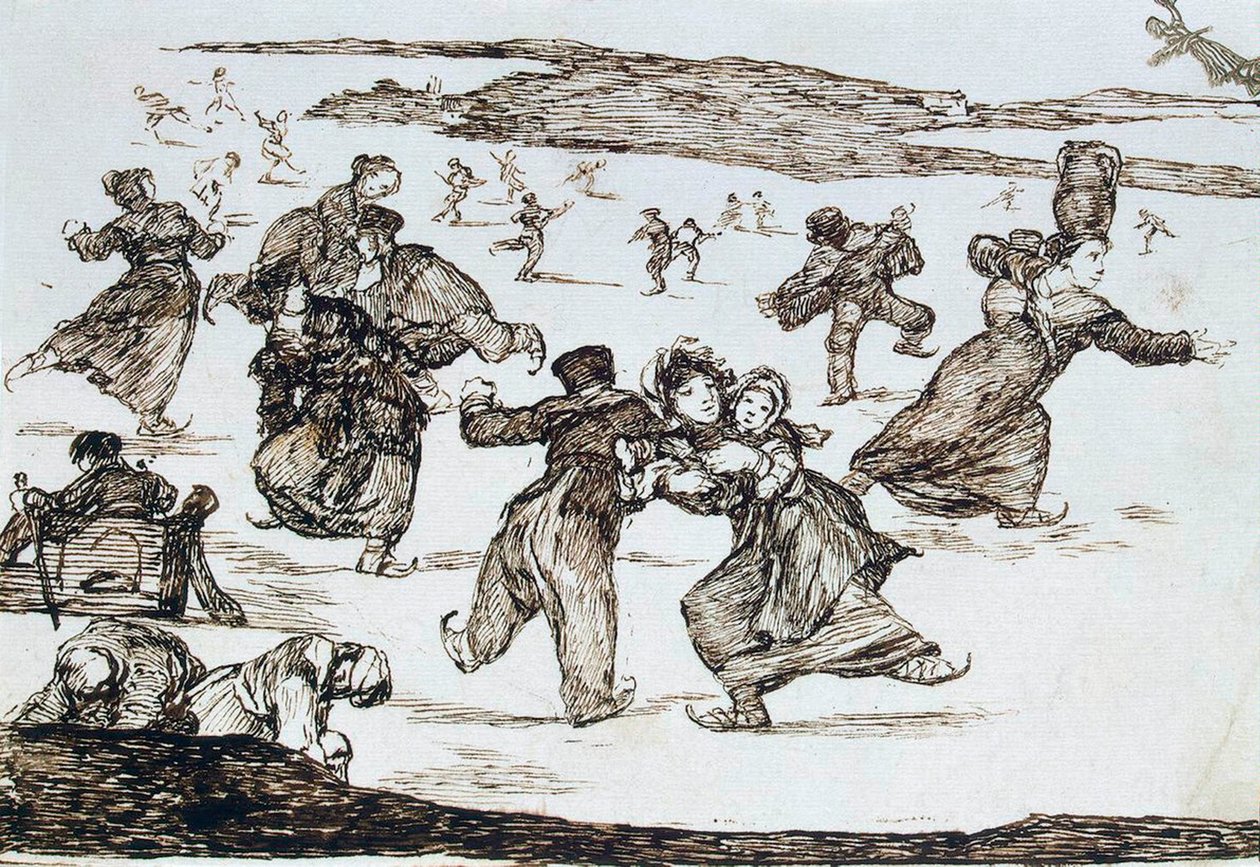 Patinadores, entre 1812 y 1823 de Francisco de Goya