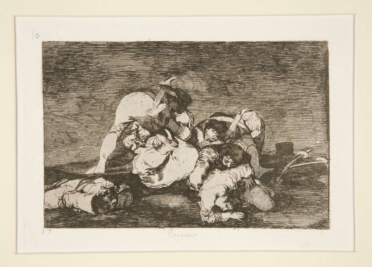 Ni (Ni [Hacen Estos] Tampoco), pl. 10 de la serie Los Desastres de la Guerra de Francisco de Goya