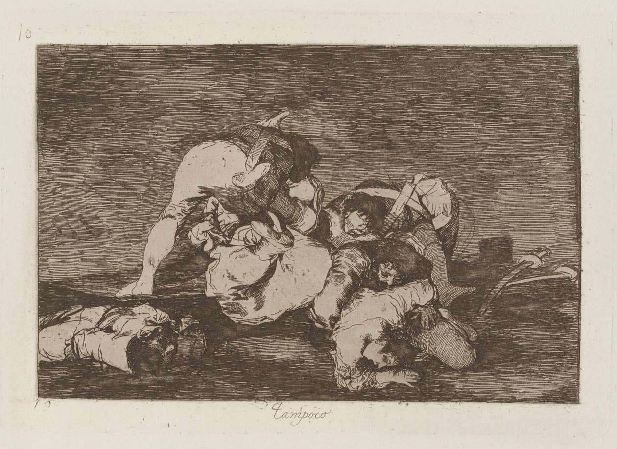 Ni (Ni [Hacen Estos] Tampoco), pl. 10 de la serie Los Desastres de la Guerra de Francisco de Goya
