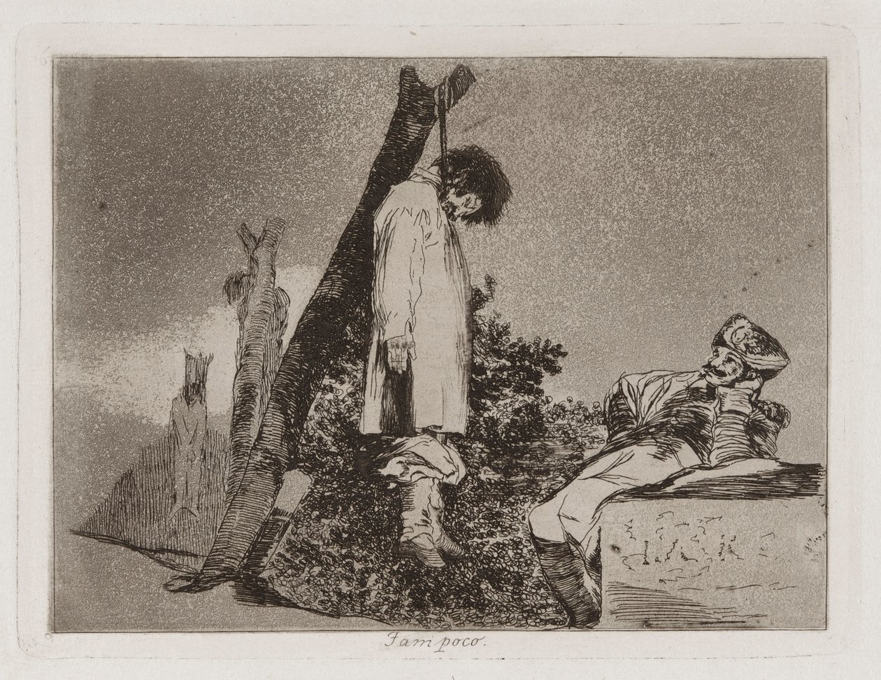 Ni (No [en este caso] tampoco), Lámina 36 de Los Desastres de la Guerra de Francisco de Goya