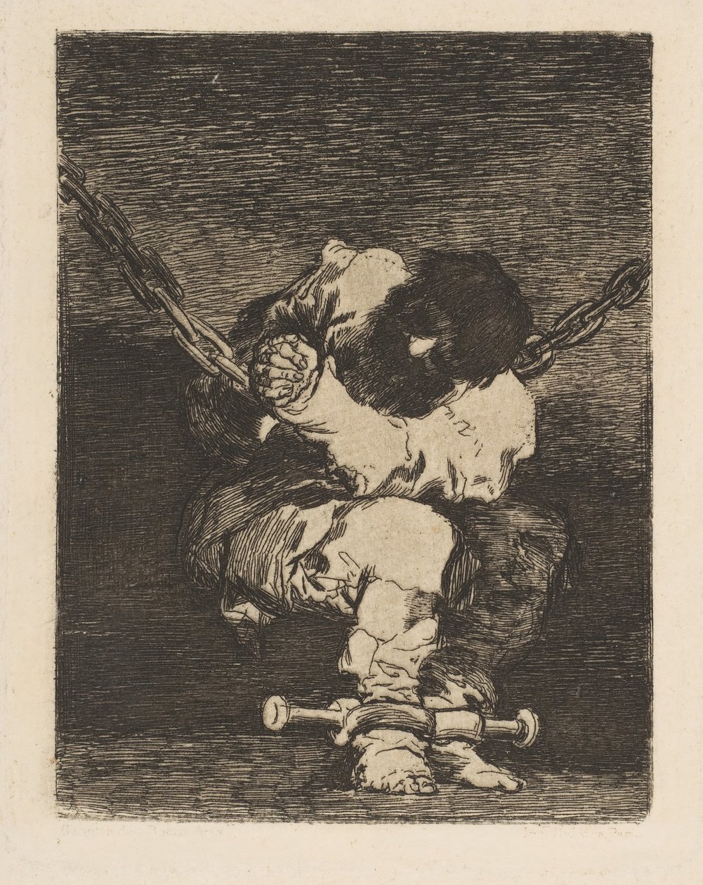 Tan bárbara la seguridad como el delito, ca. 1815 de Francisco de Goya
