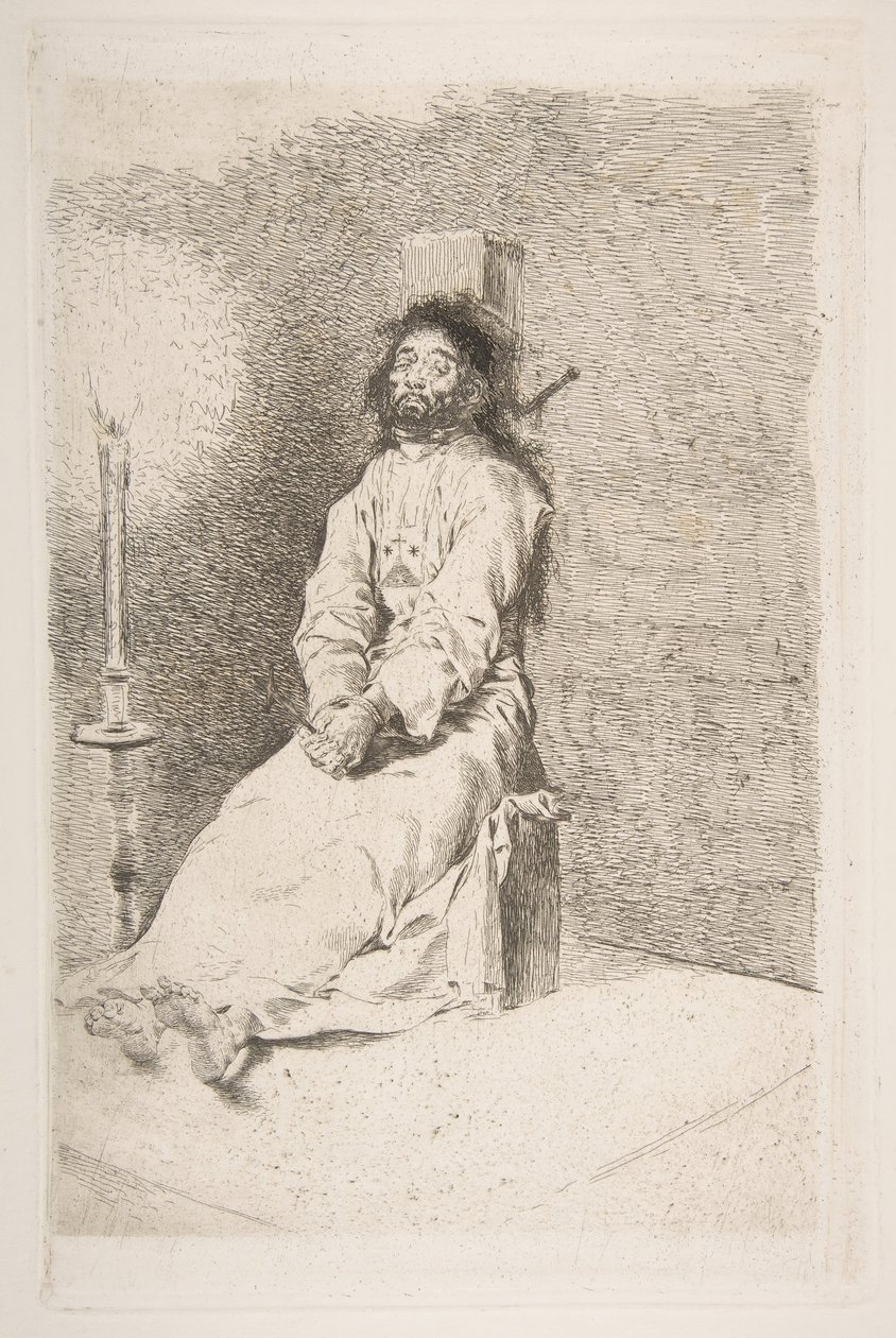 El hombre garrotado de Francisco de Goya