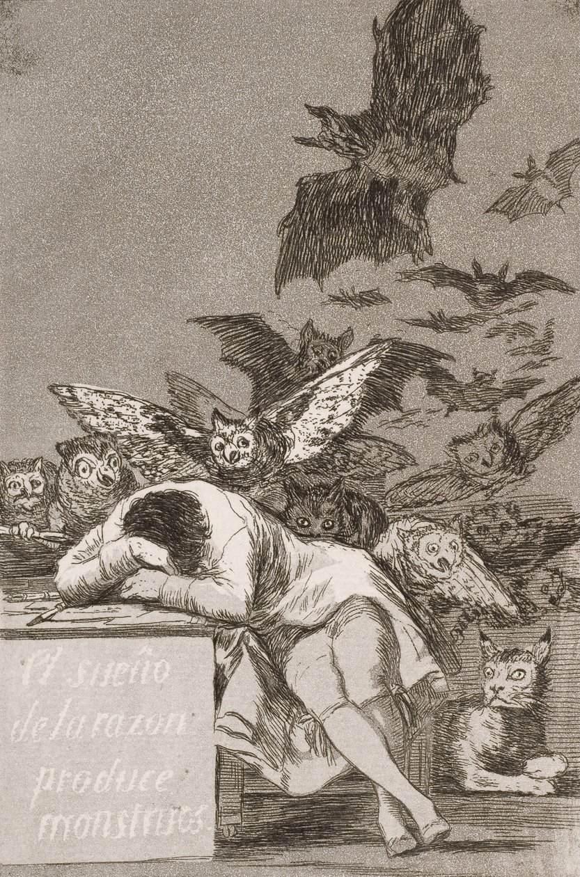 El sueño de la razón produce monstruos (No. 43), de Los Caprichos de Francisco de Goya