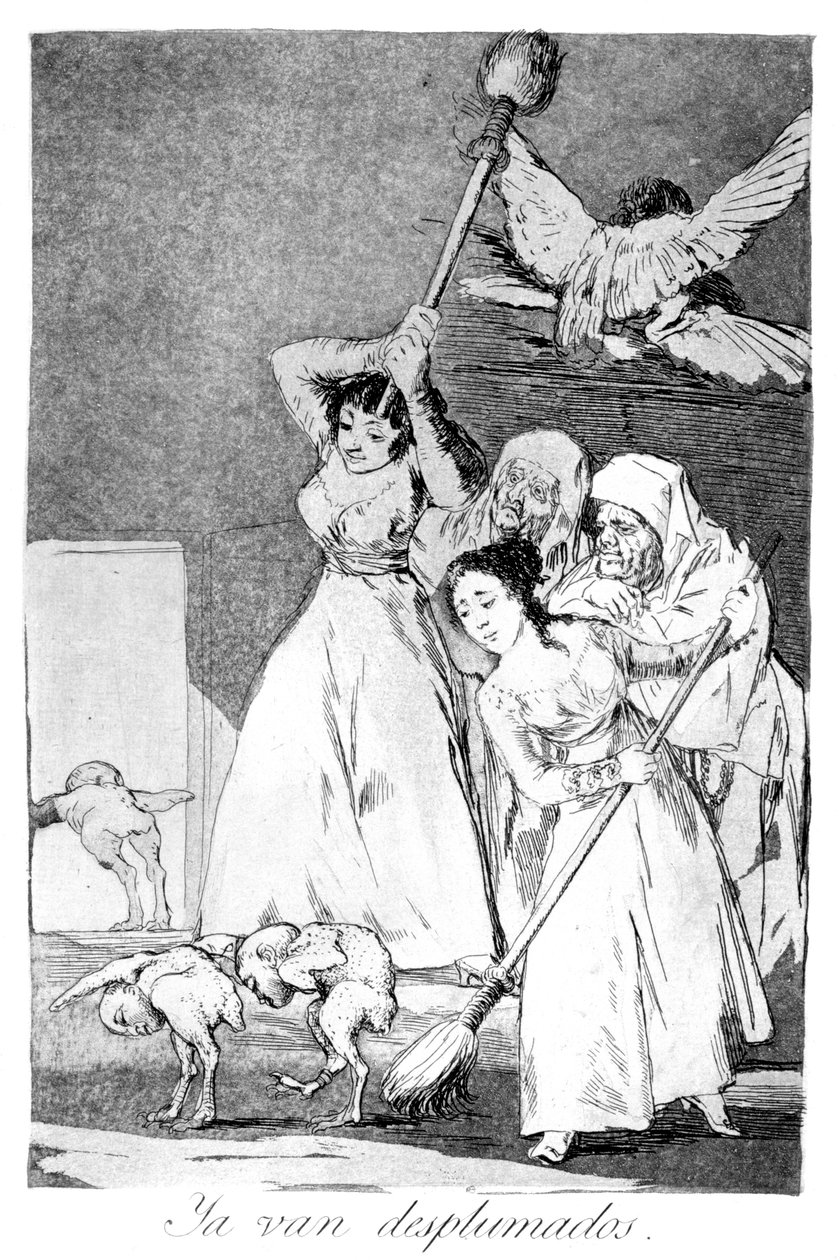 Ahí van, desplumados, 1799 de Francisco de Goya