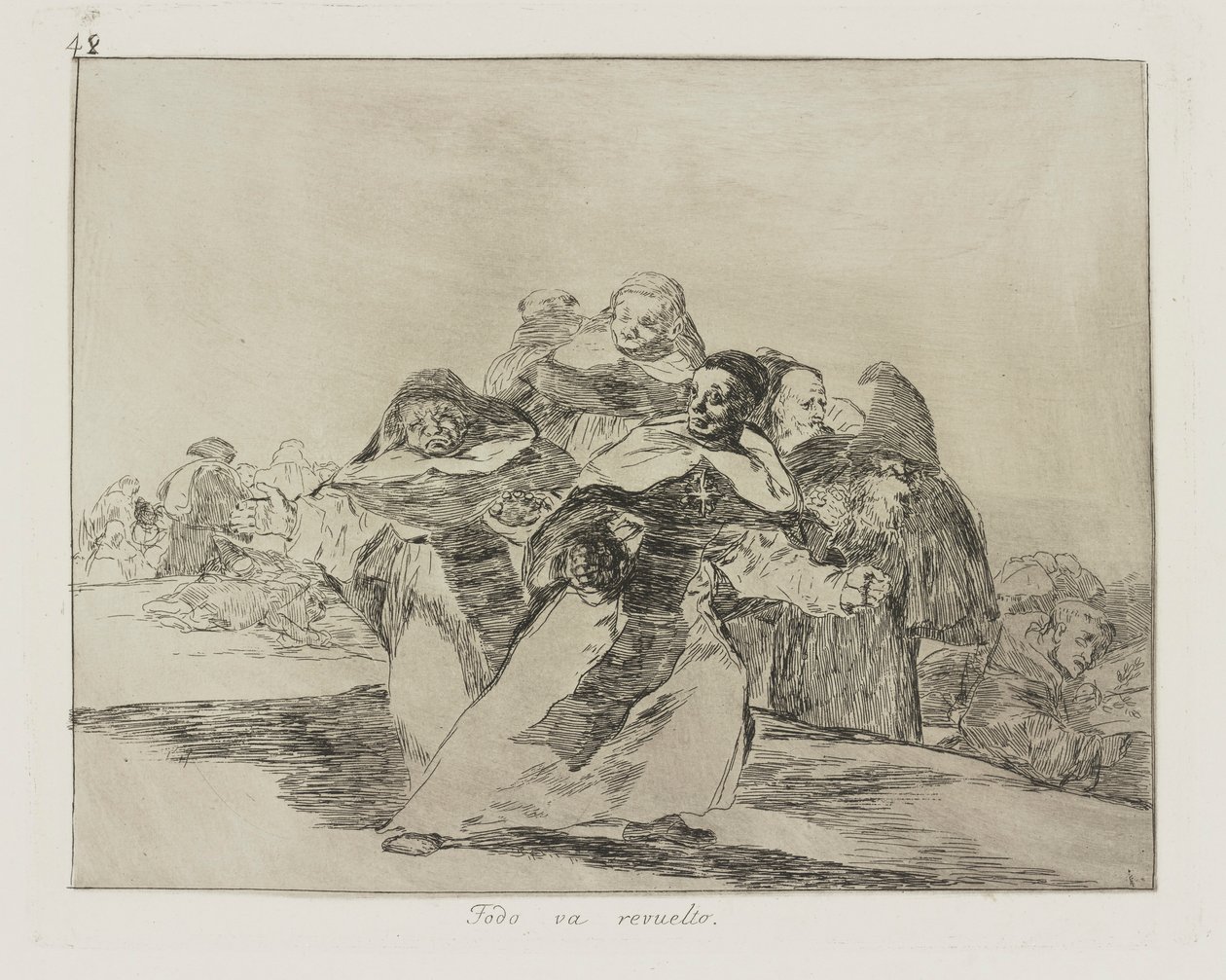 Todo va revuelto. (Everything is Topsy-Turvy.), pl. 42 from the series Los desastres de la guerra (The Disasters of War) de Francisco de Goya