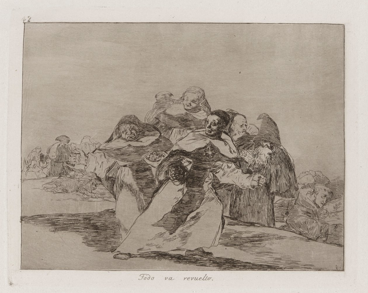 Todo va revuelto (Everything is Topsy-turvy), Plate 42 from Los desastres de la guerra (The Disasters of War) de Francisco de Goya