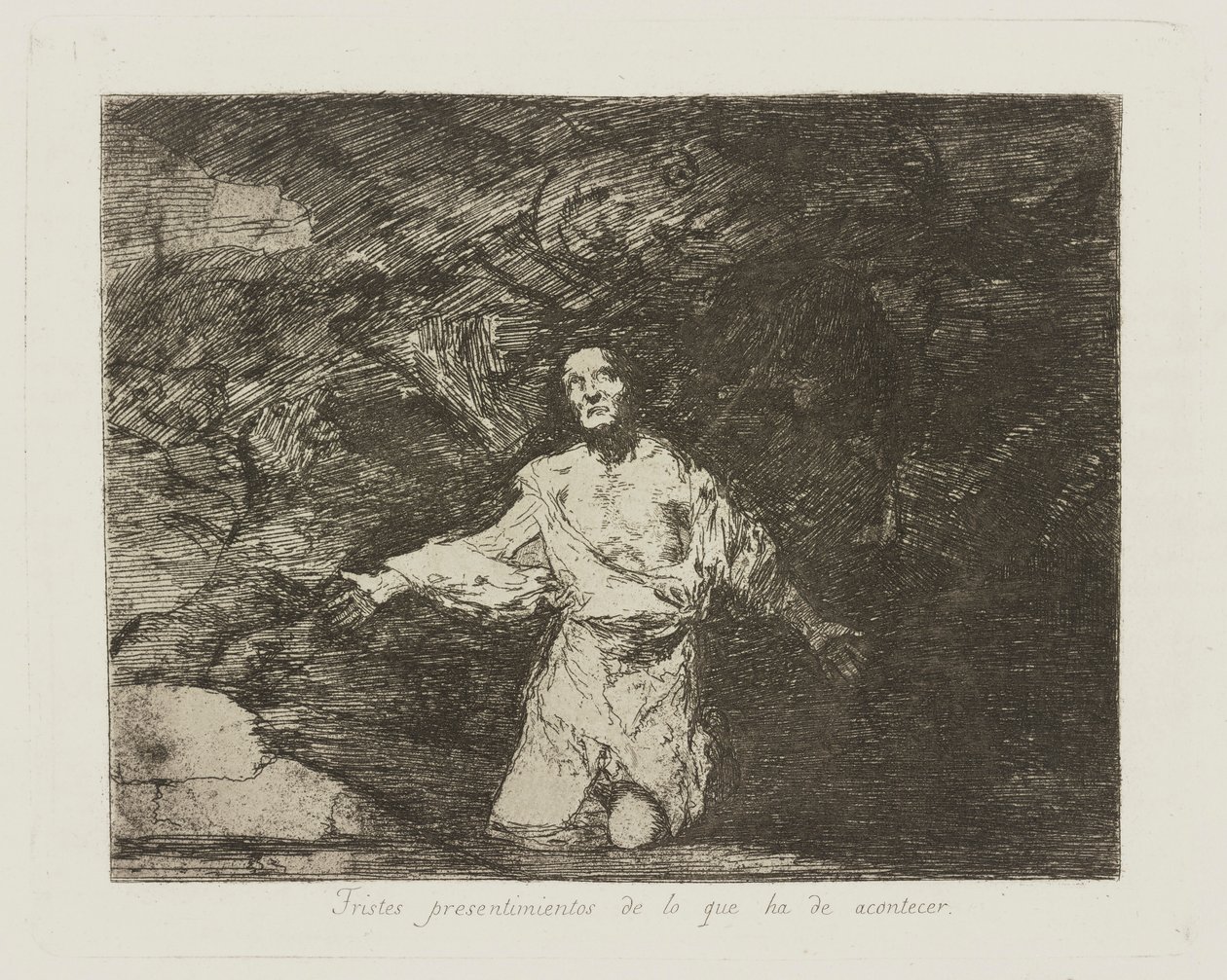Tristes presentimientos de lo que ha de acontecer. (Sad Forebodings of What Is Going To Happen.), pl. 1 from the series Los desastres de la guerra (The Disasters of War) de Francisco de Goya
