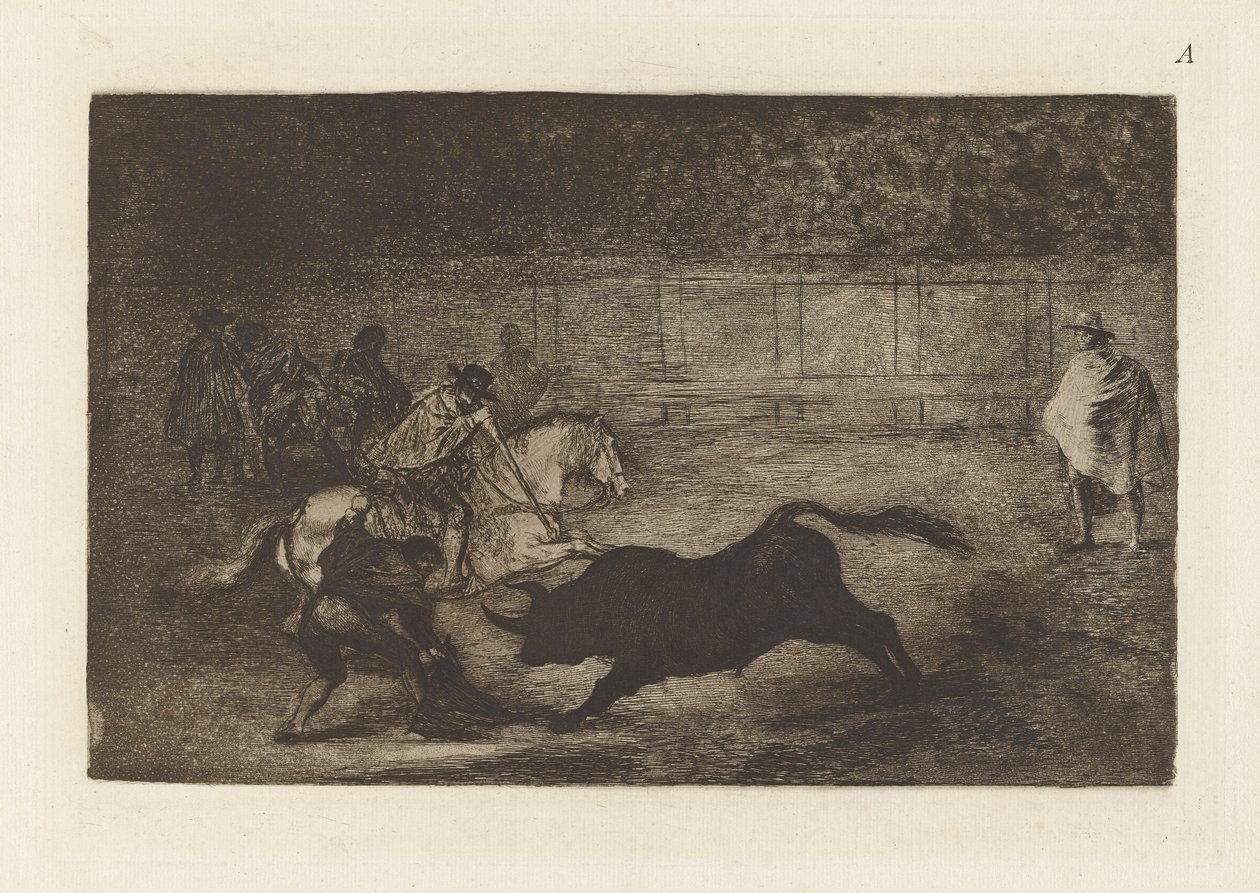 un jinete español destrozando de Francisco de Goya