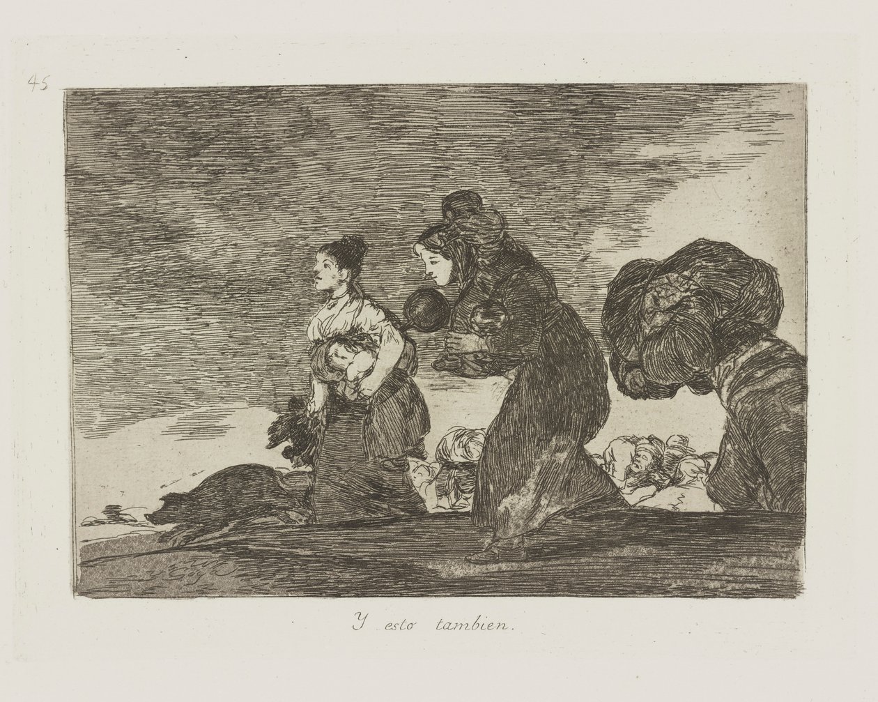 Y ésta también. (Y esto también), pl. 45 de la serie Los Desastres de la Guerra de Francisco de Goya