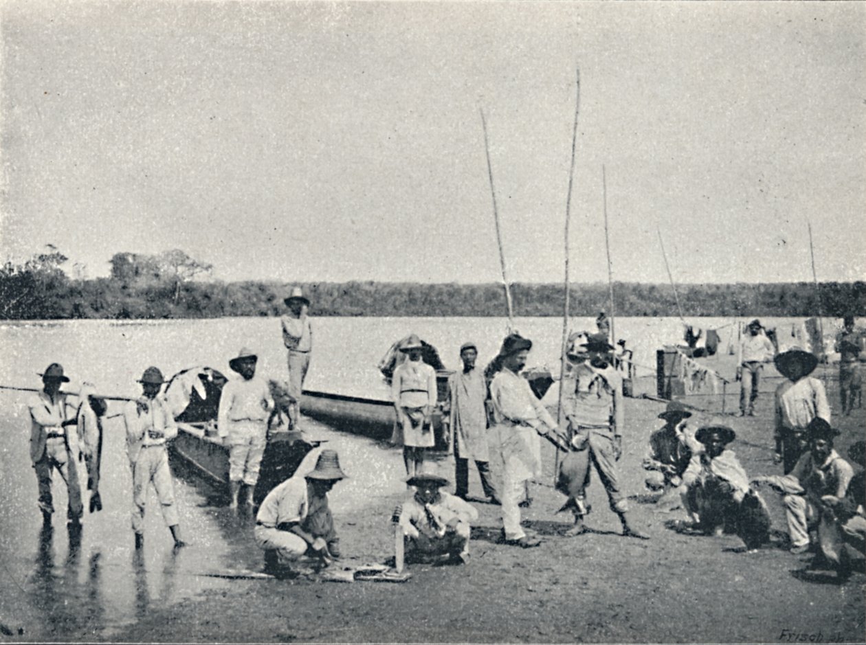 Pesca en el Río Grande, 1895 de Francisco Henszler