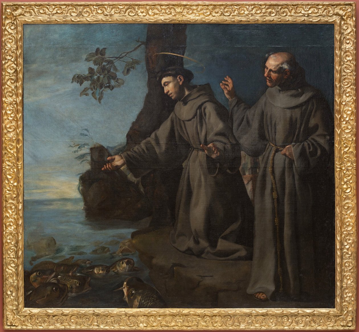 San Antonio predicando a los peces de Francisco Herrera the Elder