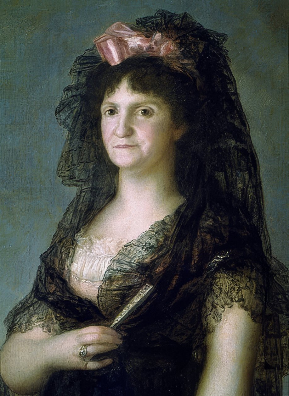 Retrato de María Lusia con mantilla (detalle) de Francisco de Goya