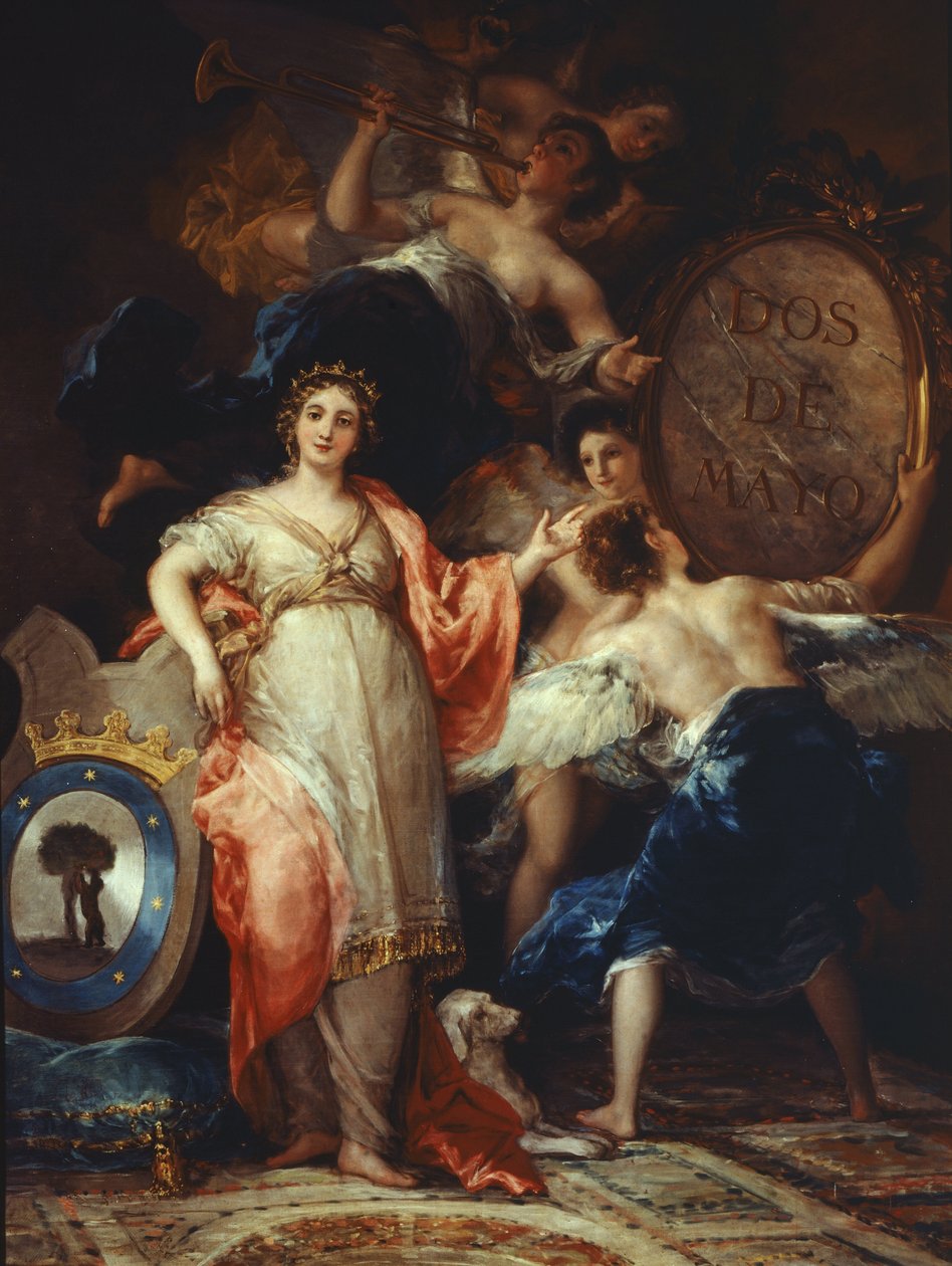 Alegoría de la Ciudad de Madrid (España) - Óleo sobre lienzo de Francisco de Goya