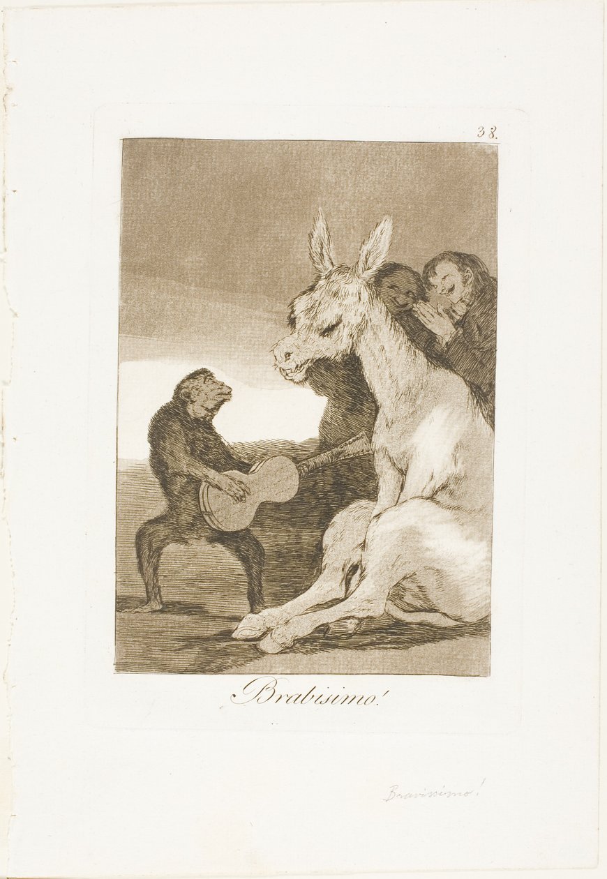 ¡Bravo!, placa 38 de Los Caprichos de Francisco Jose de Goya y Lucientes