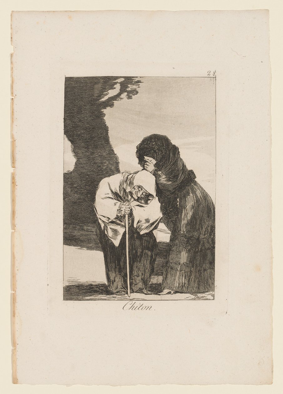 Chiton, lámina de "Los Caprichos", 1799 de Francisco de Goya
