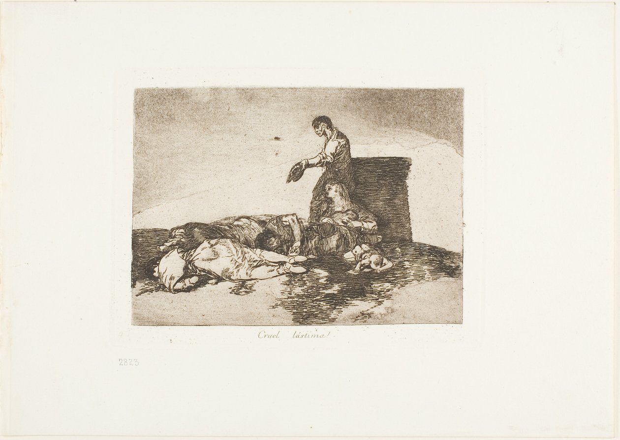 Cruel historia de dolor!, lámina 48 de Los desastres de la guerra de Francisco Jose de Goya y Lucientes