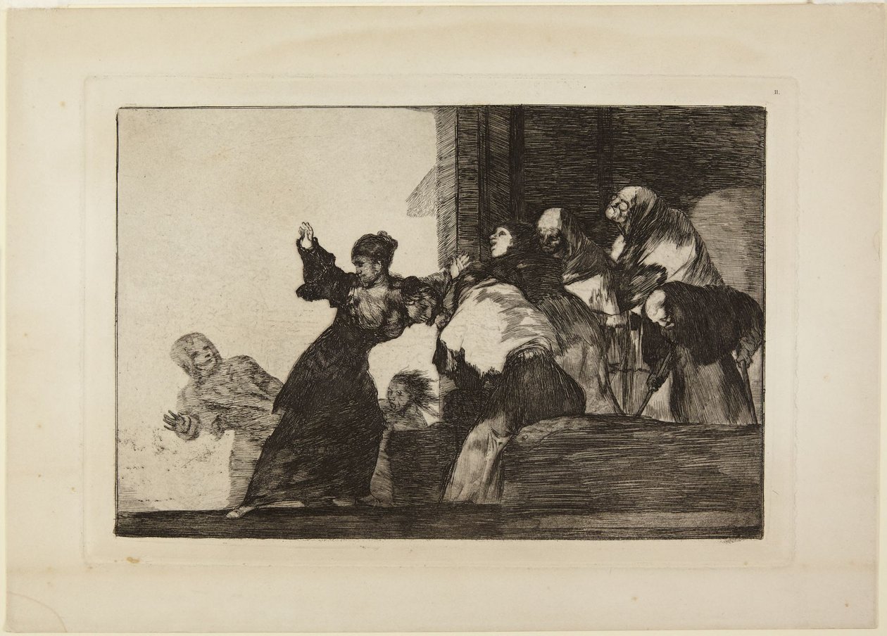 «Disparate pobre» (Locura pobre, o «Dos cabezas piensan mejor que una»), lámina 11 de la serie «Los Disparates» de Francisco Jose de Goya y Lucientes