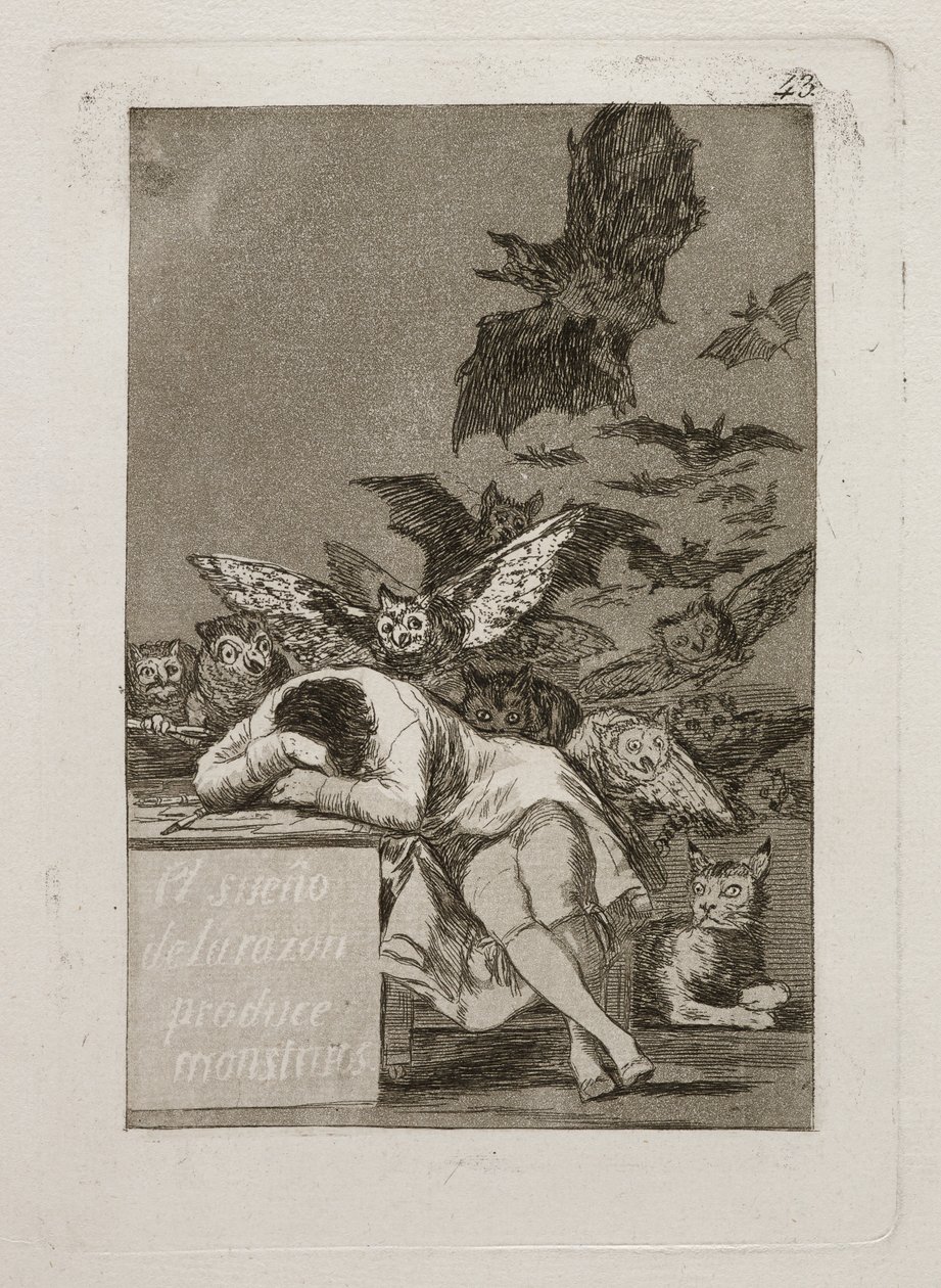 El Sueño De La Razón Produce Monstruos de Francisco Jose de Goya y Lucientes