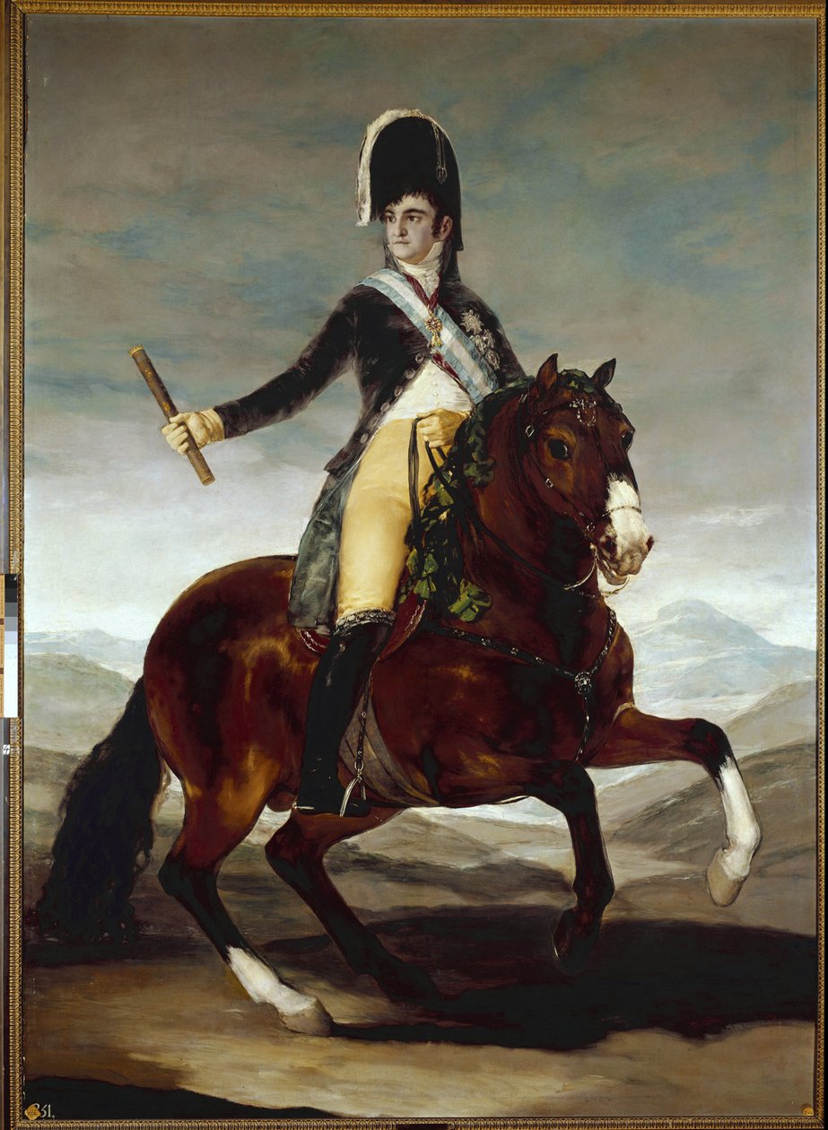 Retrato ecuestre de Fernando VII (1784-1833) de Francisco de Goya