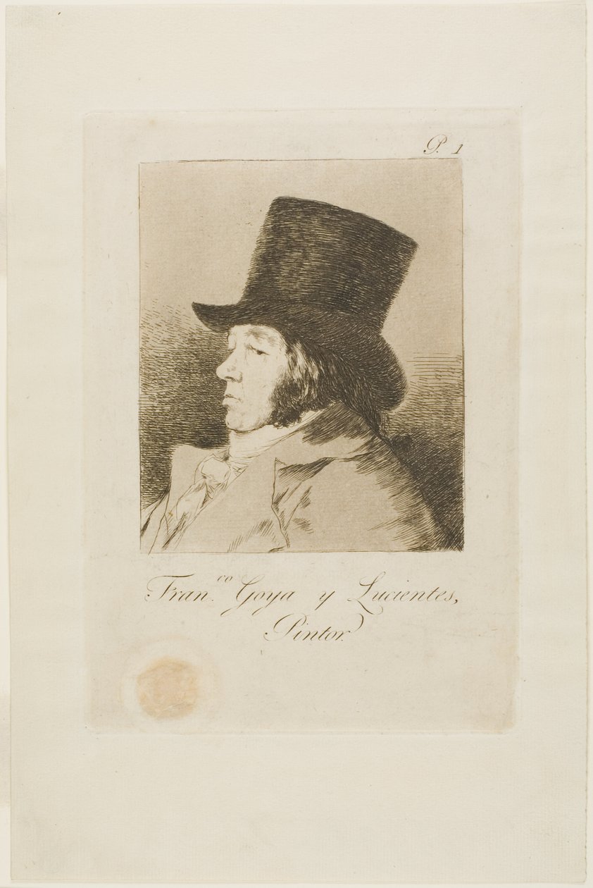 Francisco de Goya y Lucientes, pintor, lámina uno de Los Caprichos de Francisco Jose de Goya y Lucientes