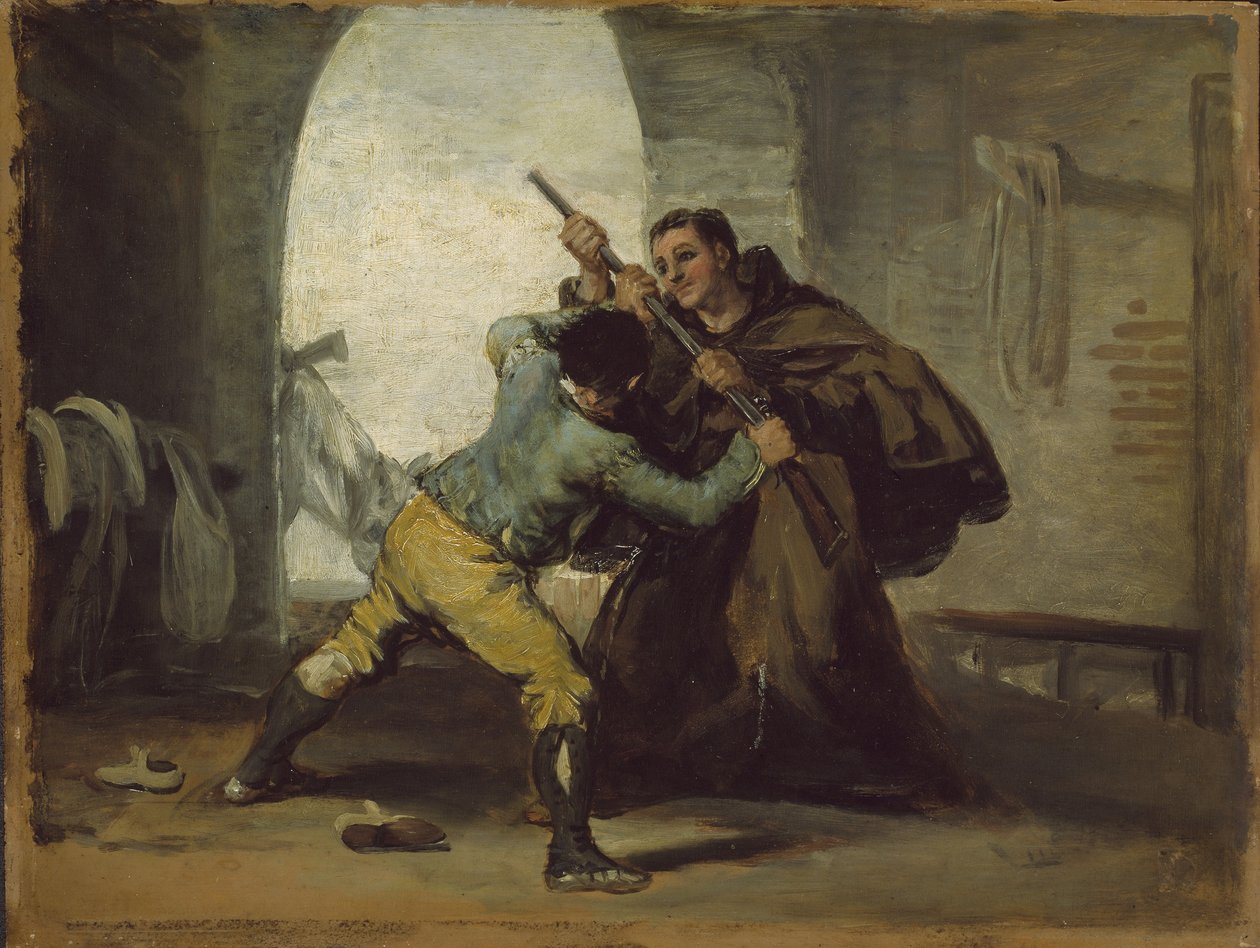 El Fraile Pedro Arrebata el Arma a El Maragato de Francisco de Goya