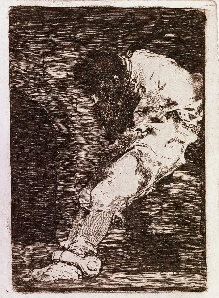 Si es un criminal muere rápidamente (Aguafuerte, c.1810) de Francisco de Goya
