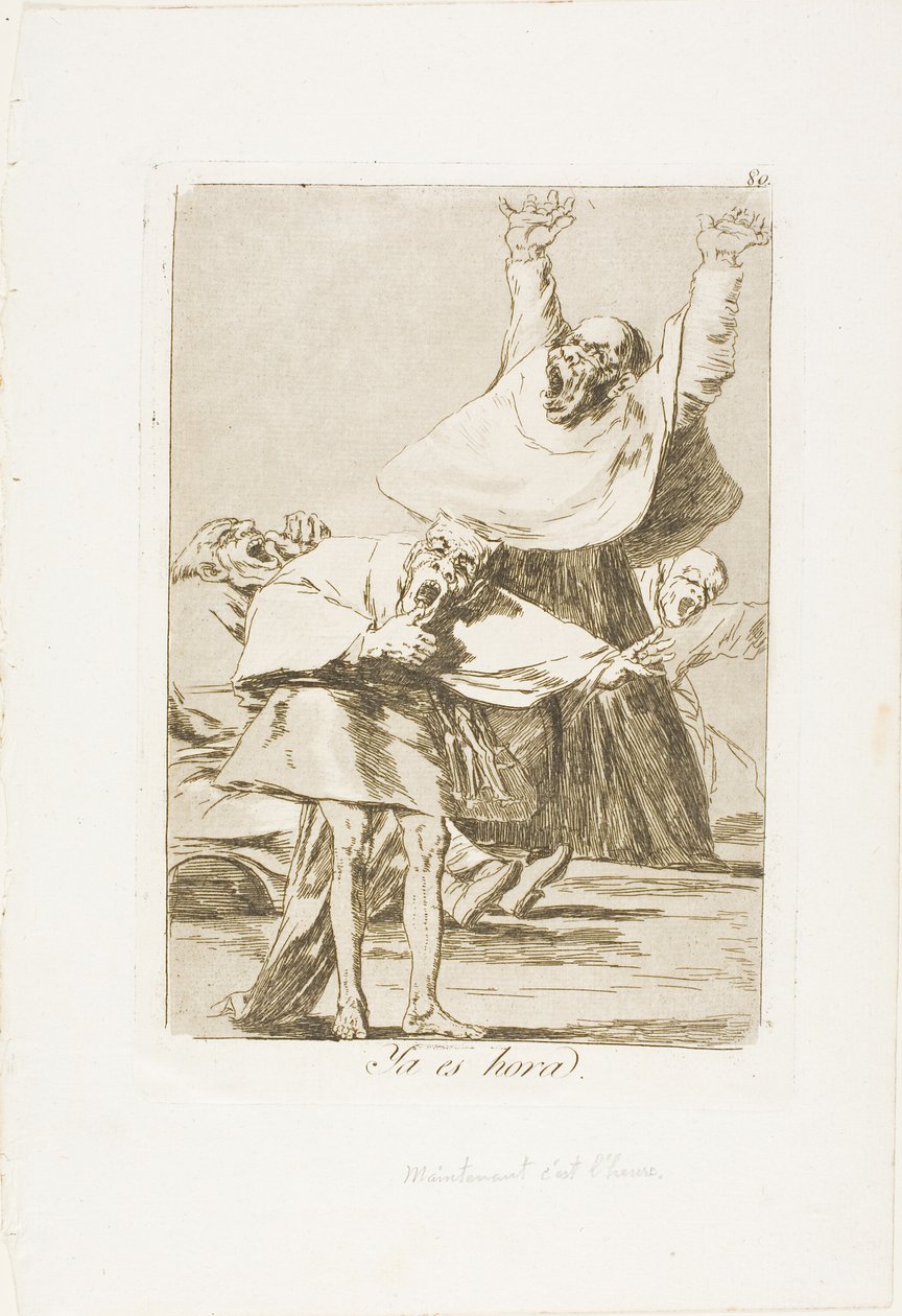 Es hora, lámina 80 de Los Caprichos de Francisco Jose de Goya y Lucientes