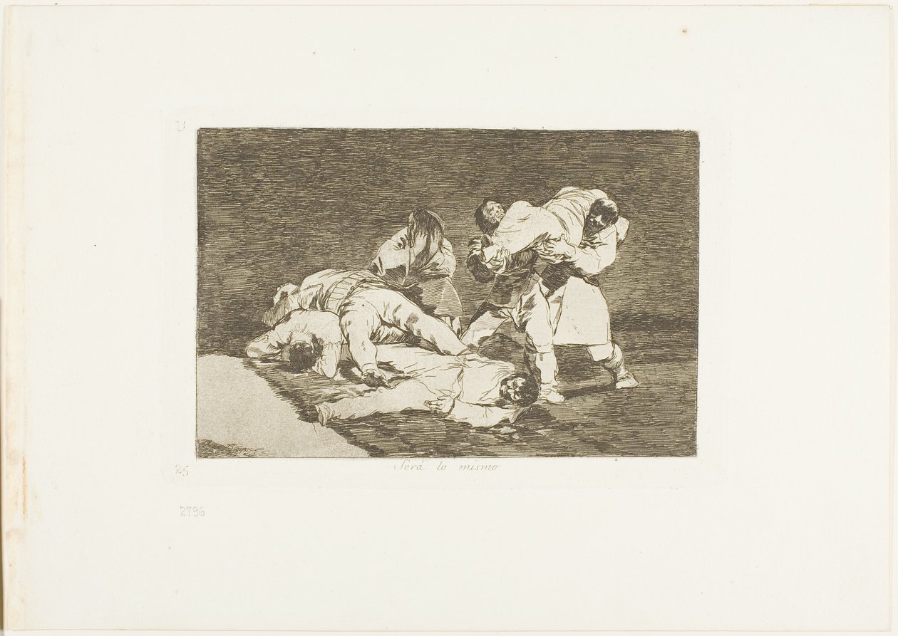 Será lo mismo, lámina 21 de Los Desastres de la Guerra de Francisco Jose de Goya y Lucientes